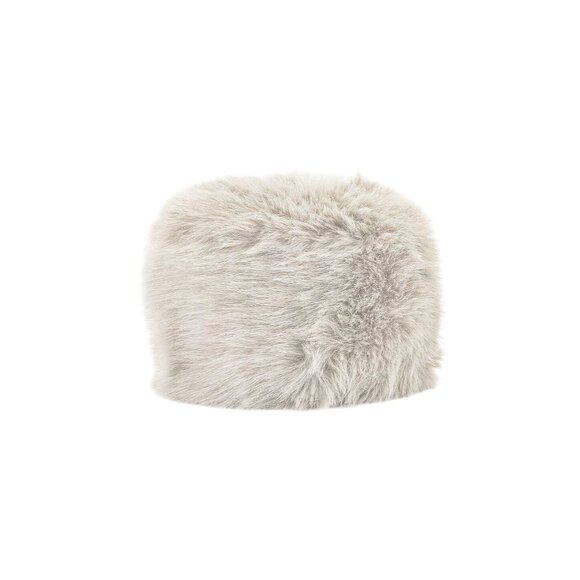 Adrienne Landau The Pill Box Hat in Light Grey One Size New Womens Faux Fur main image 5